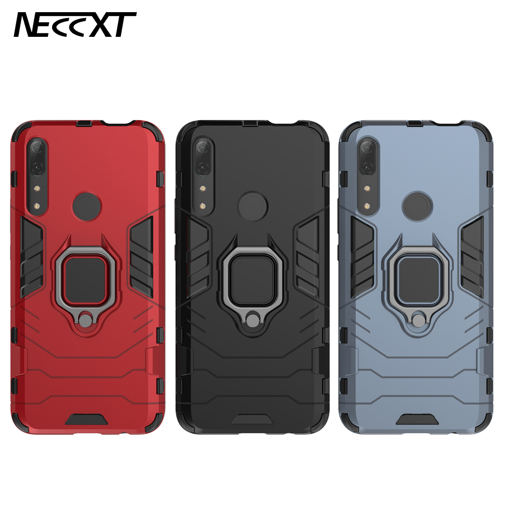 NECCXT Ốp lưng điện thoại cứng Huawei Y5 Y6 Y7 Pro Y9 Prime 2019 Huawei Y7 Prime Y9 2018 ốp áo giáp chống sốc có nhẫn đứng 03ZG