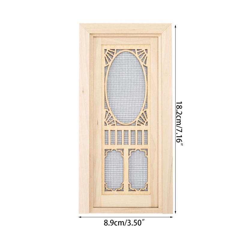 Mô Hình Cửa Chạm Khắc Rỗng Mini 1 / 12 Độc Đáo Trang Trí Nhà Búp Bê