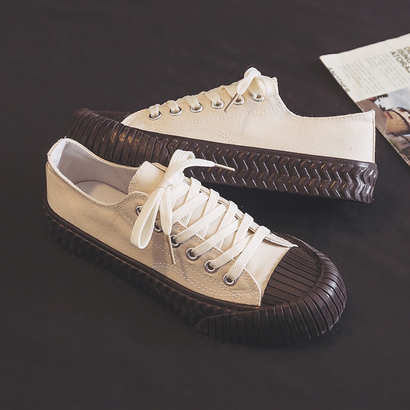 Giày thể thao ny nữ, giày sneaker nữ mũi nhăn Hàn Quốc xinh xắn ( Kiểu dáng Convers cổ thấp ) | BigBuy360 - bigbuy360.vn