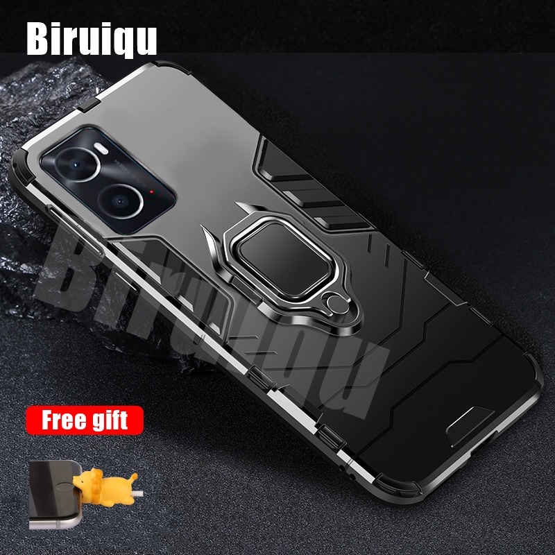 Ốp Lưng Hình Báo Đen Có Nhẫn Móc Ngón Tay Cho Oppo A76