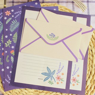 Set giấy viết thư A5 FLORAL 21*15 (6 giấy+3PB)
