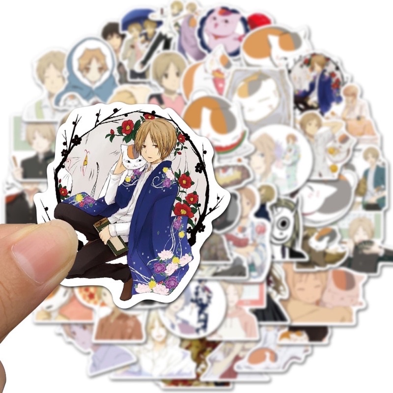 Sticker natsume 31-62 cái ép lụa chống xước chống nước / hình dán anime natsume
