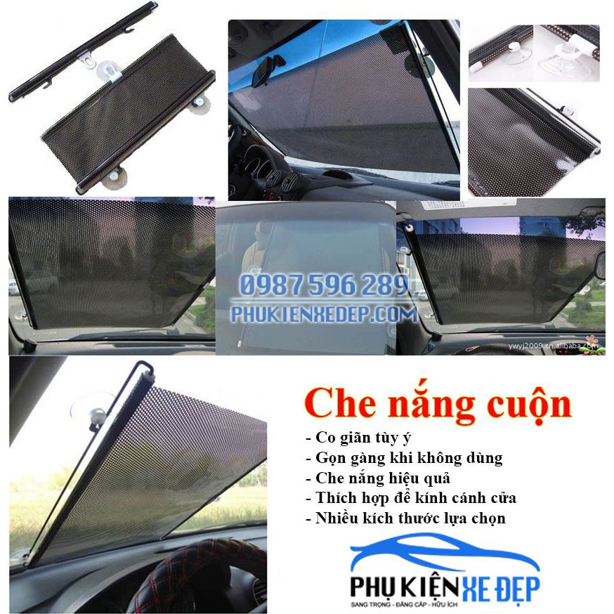 Rèm che nắng ô tô cuộn phản quang thông minh 40cm x 60cm