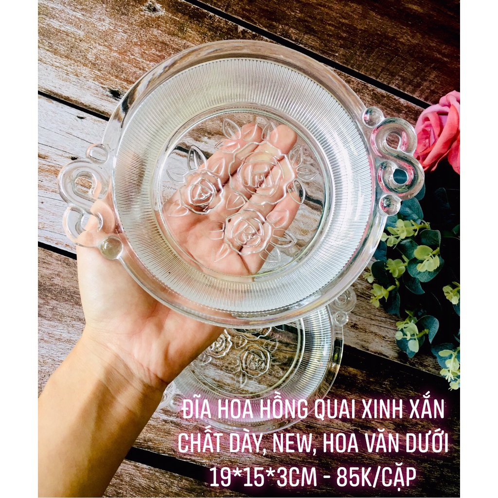 GỐM NHẬT - BỘ BÀN ĂN THỦY TINH LY, TÔ , ĐĨA XINH