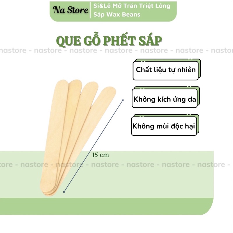 QUE GỖ PHẾT SÁP WAX LÔNG
