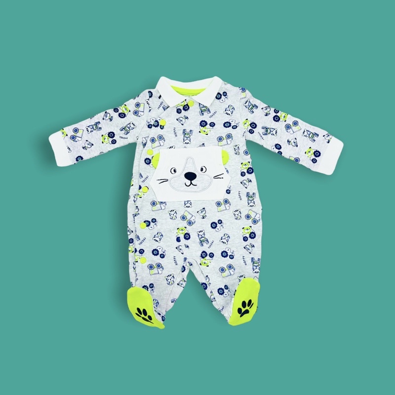 Bộ liền thân dễ thương cho bé sơ sinh, Body suit xuất dư  vải cotton mềm mại an toàn cho da bé