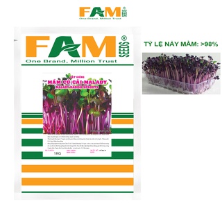 1kg hạt giống rau mầm củ cải tím malady fam seeds xuất xứ italy - nảy mầm >95%, mầm khỏe, lớn nhanh, nhiều dinh dưỡng