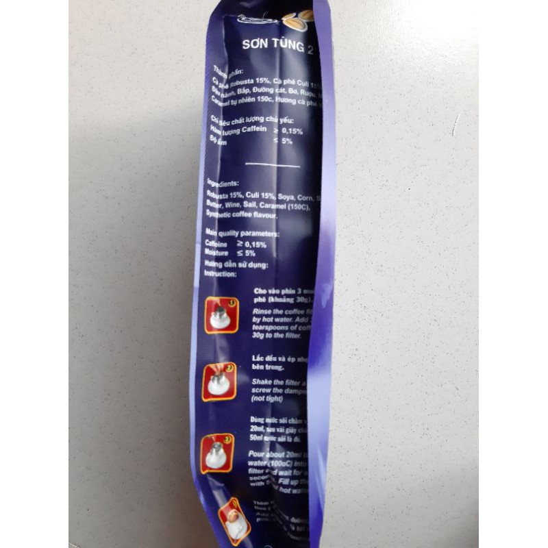 Cà phê Sơn Tùng số 2 xanh dương gói 500g
