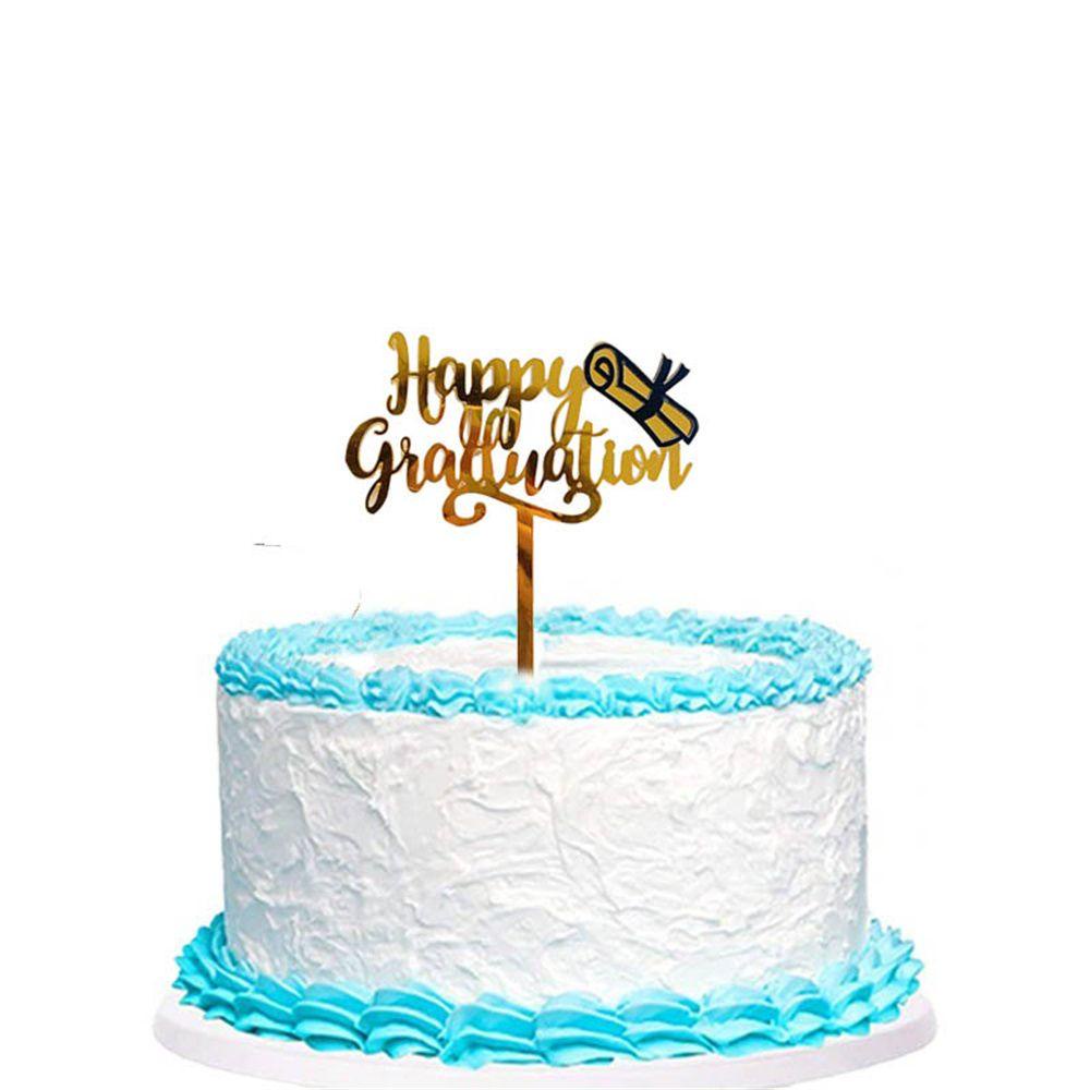 LEISURE Cake Toppers DIY Congrats Grad|Bachelor Cap Student Graduation Ceremony Decor Happy Graduation