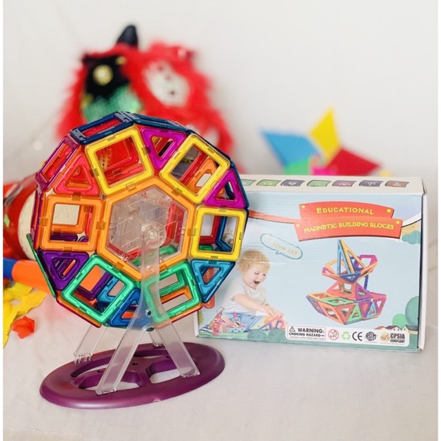 Xếp hình nam châm sáng tạo full 136 chi tiết - Loại to