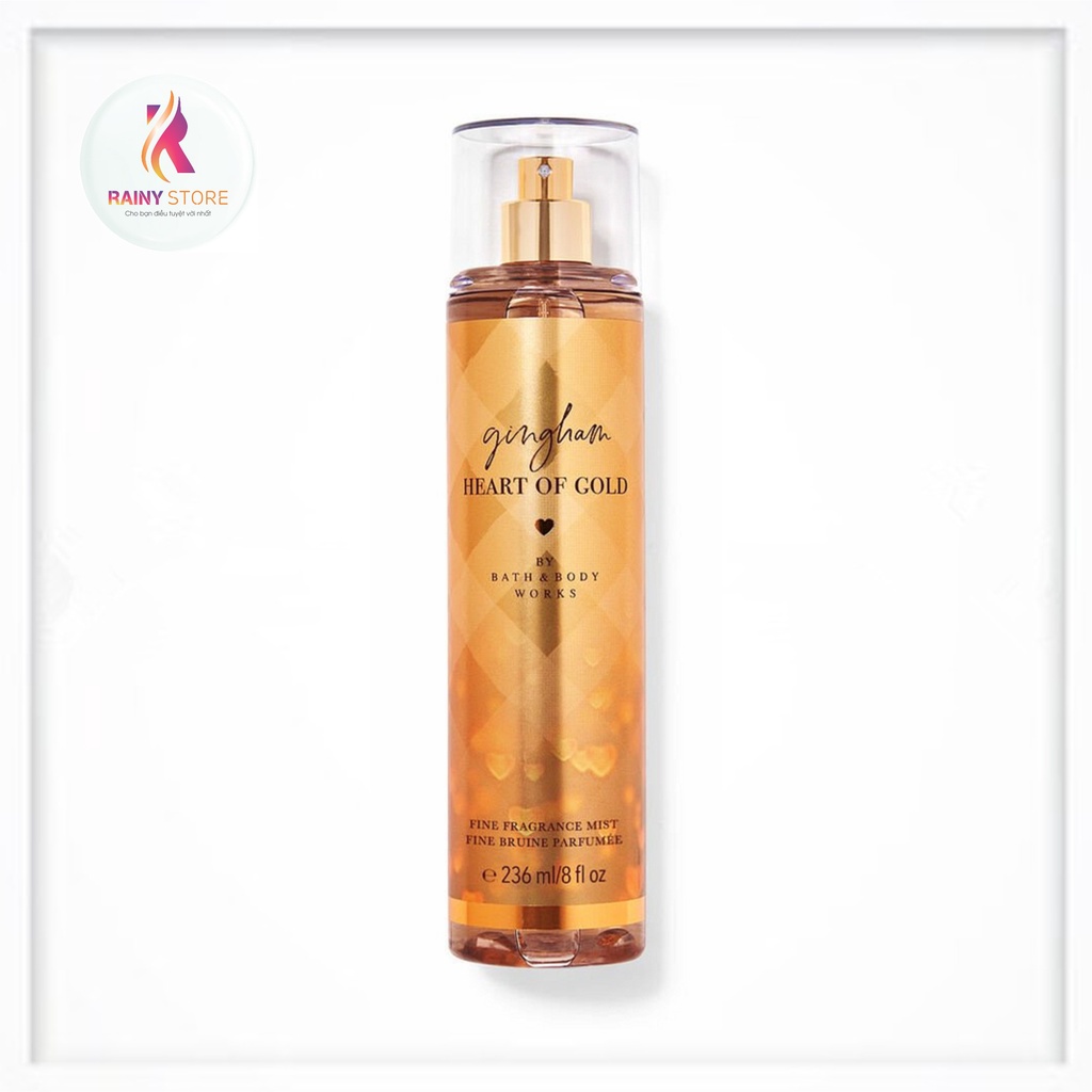 Xịt thơm toàn thân Bath &amp; Body Works Gingham Heart of Gold 236ml