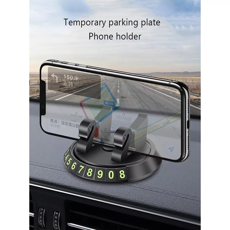 Bảng ghi số điện thoạị trên ô tô kiêm kèm giá đỡ trên ô tô 2 in 1 xoay 360 độ để trên taplo bảng điều khiển xe hơi