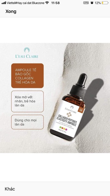Tinh chất ampoule leau claire 30ml
