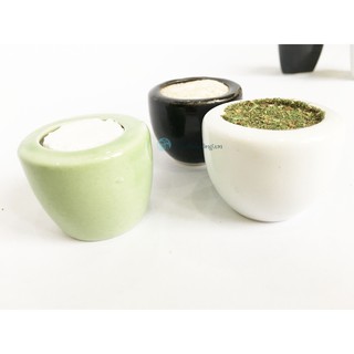 Chậu sứ mini trồng sen đá, làm handmade, hoa pha lê, hoa đất sét (KT 3cm)