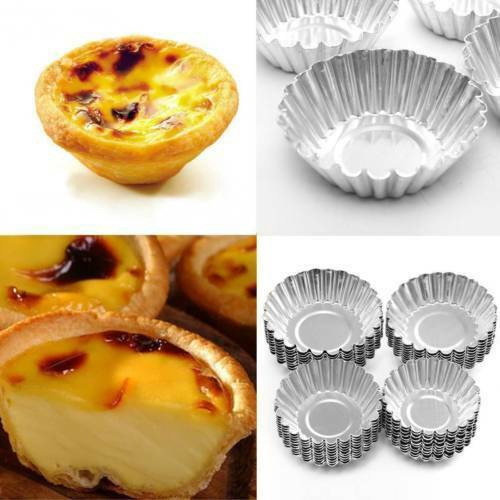 Set 10 Khuôn Nhôm Làm Bánh Tart Trứng Tiện Dụng