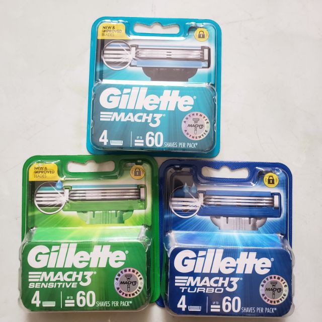 (CHÍNH HÃNG) Lưỡi Dao Cạo Gillette Mach 3 ( mẫu mới 2019)