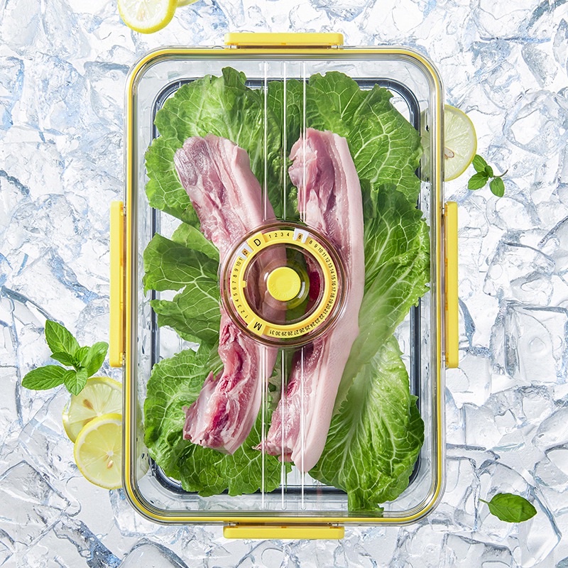 Hộp nhựa đựng thực phẩm, hộp đựng thức ăn tủ lạnh trong suốt có khay lót đáy, nhựa cao cấp, an toàn - Xuất Khẩu EU