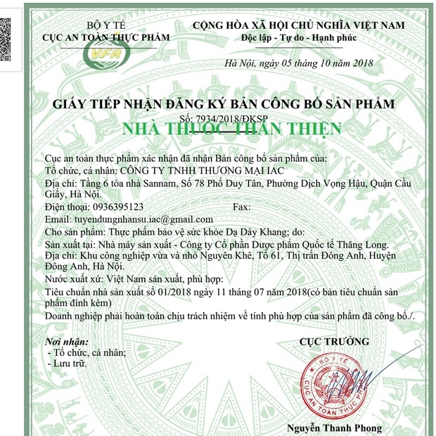 Dạ Dày Khang - Hỗ trợ giảm các triệu chứng đầy bụng, ợ hơi (30 gói)