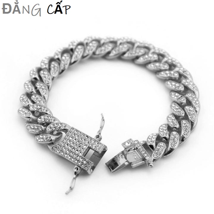 Lắc Tay Nam Đính Đá Lấp Lánh Cá Tính Đẳng Cấp - Hàng Siêu Cấp VTCUBAN018