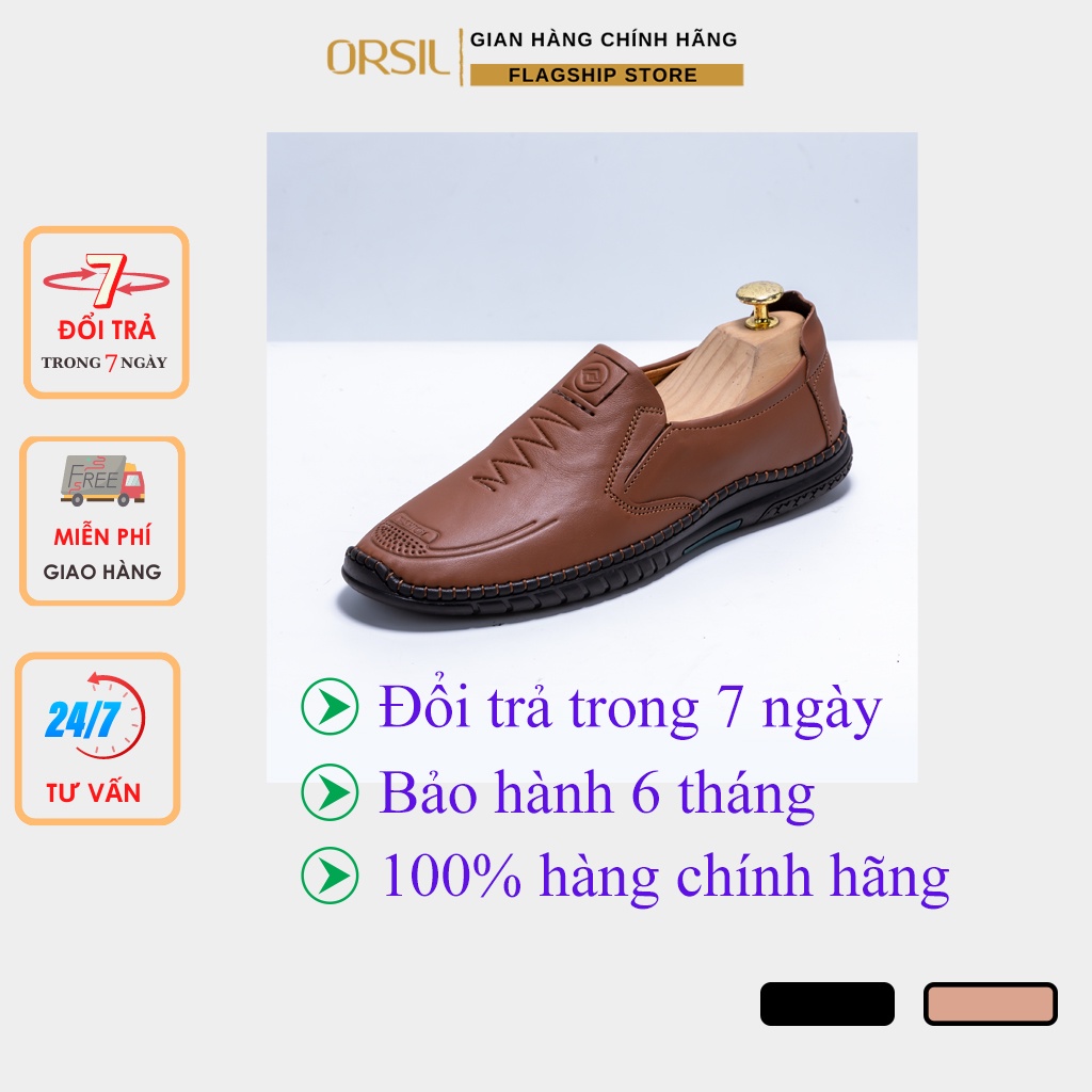 Giày lười nam da bò ORSIL siêu bền mã DL03