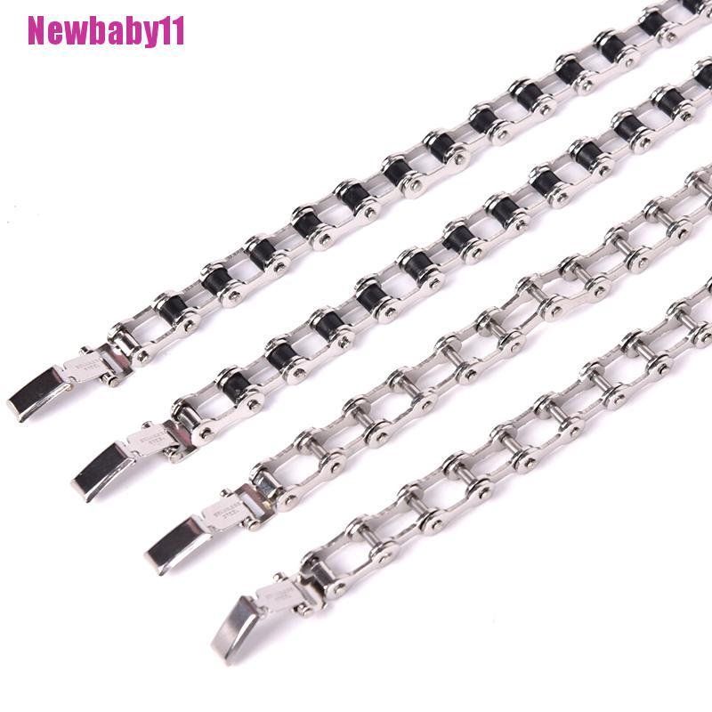 Vòng Tay Dây Xích Bằng Thép Không Gỉ Thời Trang Cho Nam Newbaby11