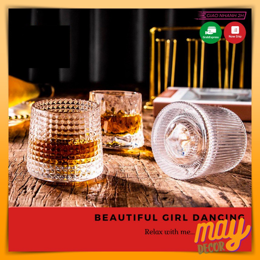 Ly Xoay Uống Rượu Ly Thuỷ Tinh Cao Cấp Mẫu Mới Nhất 2021 | �liz Flower