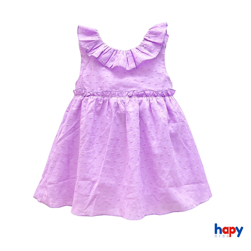 Váy cho bé gái HAPYKIDS chất thô hạt, váy 2 lớp cho bé từ 0-5 tuổi [V22.16]