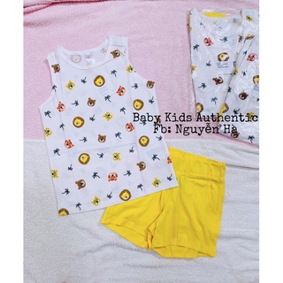 Set bộ ba lỗ cotton bé trai hm us 18-24m 2-3y 3-4y