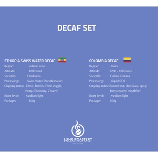 COMBO DECAF - HẠT CÀ PHÊ KHỬ CAFFEINE - SWISS WATER PROCESS & CO2 LIQUID PROCESS