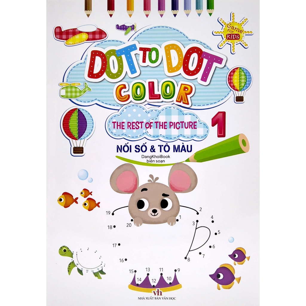 Sách Dot To Dot Color - The Rest Of The Picture - Nối Số Và Tô Màu 1