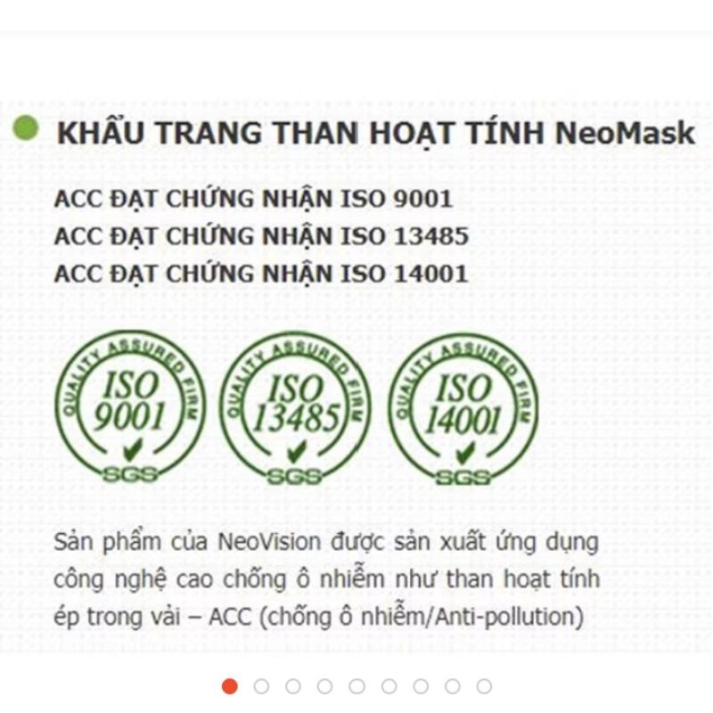 Chính hãng _Khẩu trang than hoạt tính 4lớp Neo smask, thun quàng gáy,xanh đen