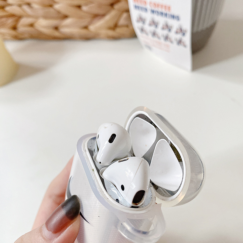 Vỏ bảo vệ hộp sạc tai nghe Airpods 1/2/Pro bằng TPU mềm trong suốt phong cách cổ điển