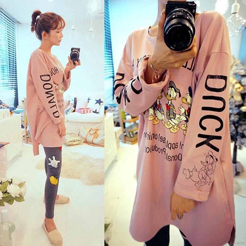 Bộ pijama dài tay in hoạt hình dễ thương
