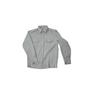 Áo bảo hộ lao động vải kaki xanh ghi công nhân (chỉ có áo)