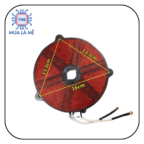 Mâm nhiệt bếp từ 13x13x16cm chất lượng tốt.