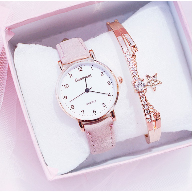  (Ko tặng lắc) Đồng hồ thời trang nữ Candycat C6 dây da lộn mặt số | BigBuy360 - bigbuy360.vn