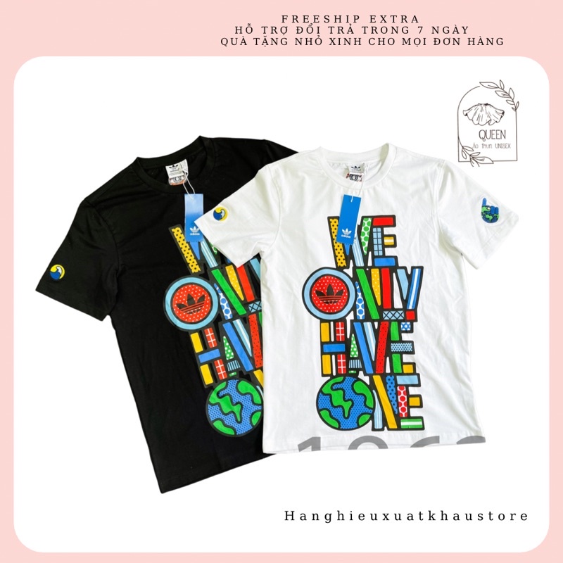 Áo Adidas trắng họa tiết 1862 Craig & Karl Das Tee Made in Cambodia full-tag-code Size XS S M L