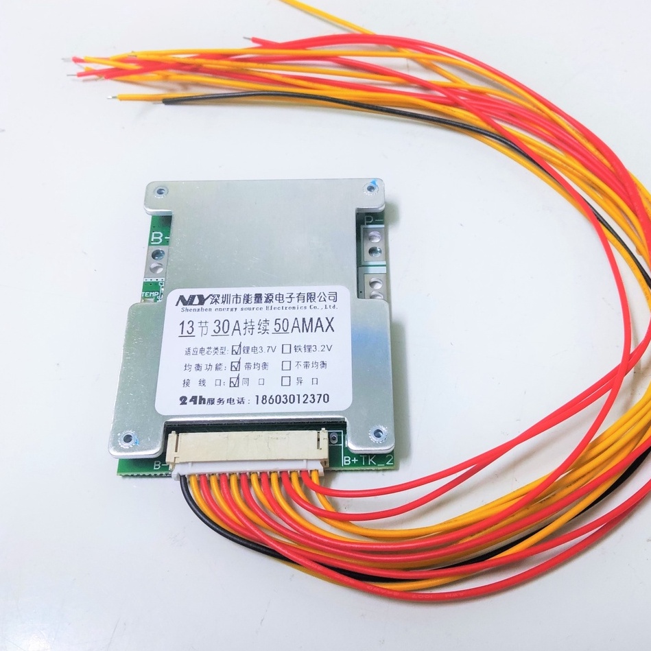 Mạch 13S 48V 50A MAX. Mạch xả cao, ổn định Chuyên dùng đóng bình pin Lithium xe điện 48V - 54,6V