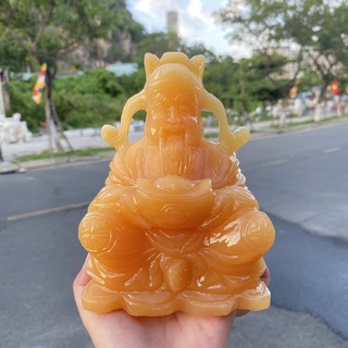 Tượng ông thần tiền đá ngọc hoàng long - cao 15cm