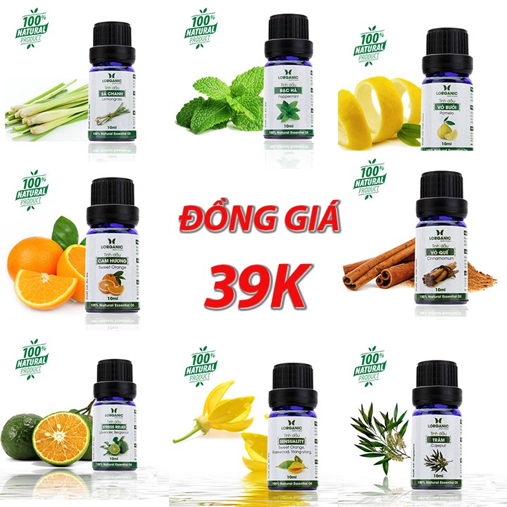 [GIÁ DÙNG THỬ 39K] Tinh dầu thiên nhiên 100% nguyên chất