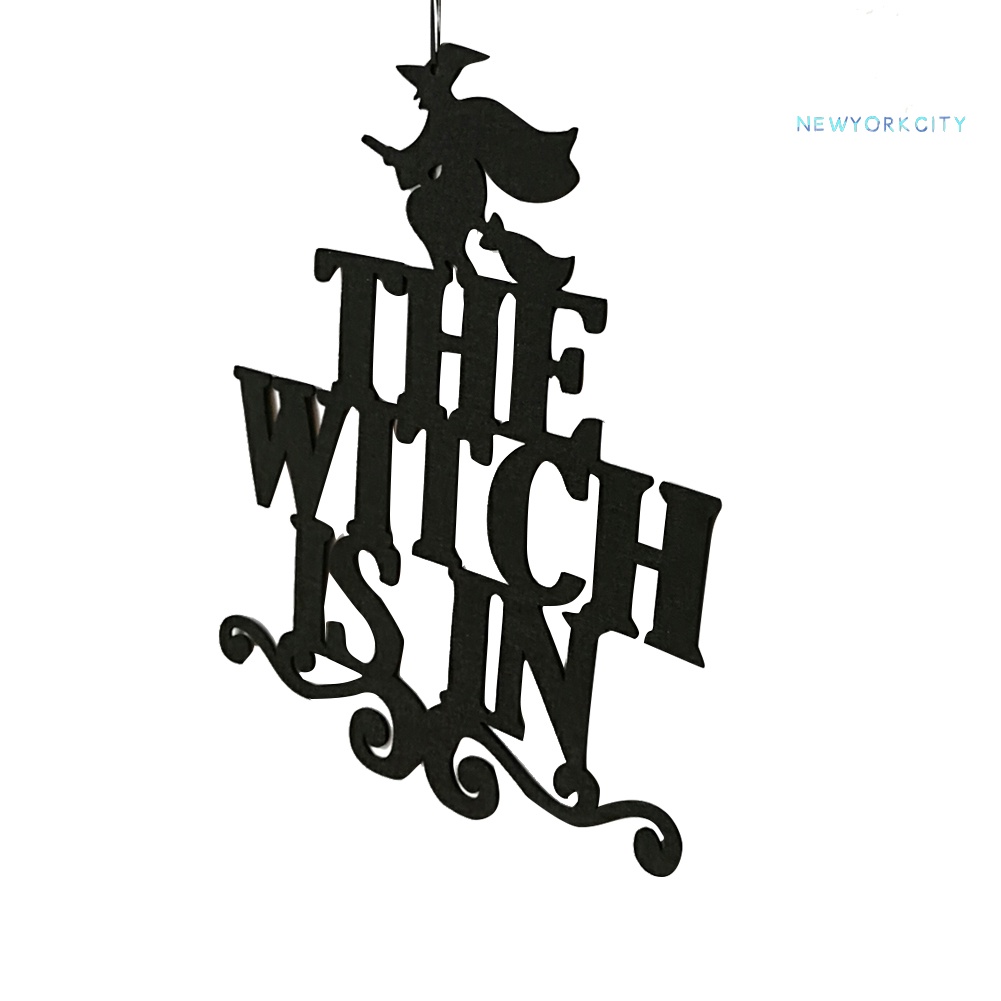 Biển Hiệu Treo Tường Trang Trí In Chữ Witch Is In Halloween