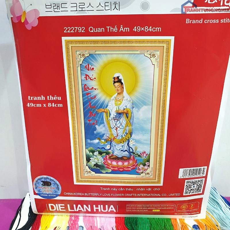 Sale tranh thêu chữ thập quan thế âm bồ tát