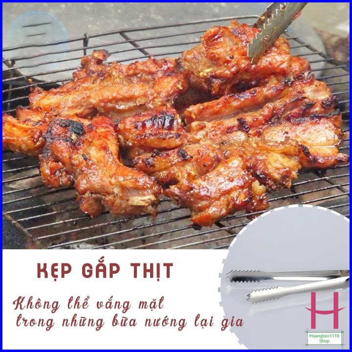 Kẹp Gắp Đá - Thịt Nướng Răng Cưa 29 cm Cao Cấp { H }