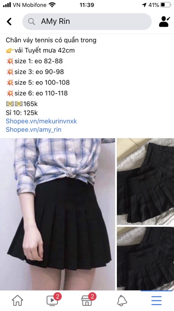 ( HÀNG CÓ DẴN) BIG SIZE THIẾT KẾ 60-100KG] Chân váy tennis bigsize có quần trong | BigBuy360 - bigbuy360.vn