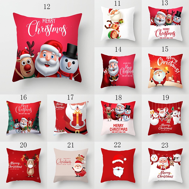 Vỏ gối dạng vuông in họa tiết phong cách Giáng sinh dùng cho trang trí nội thất | BigBuy360 - bigbuy360.vn