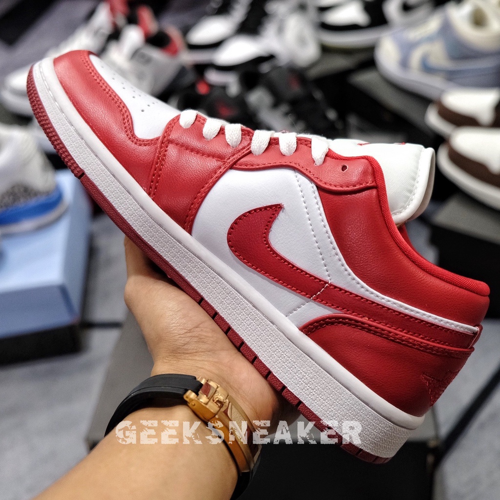 [GeekSneaker] Giày Jordan 1 Low Gymred - Đỏ Trắng Cổ Thấp