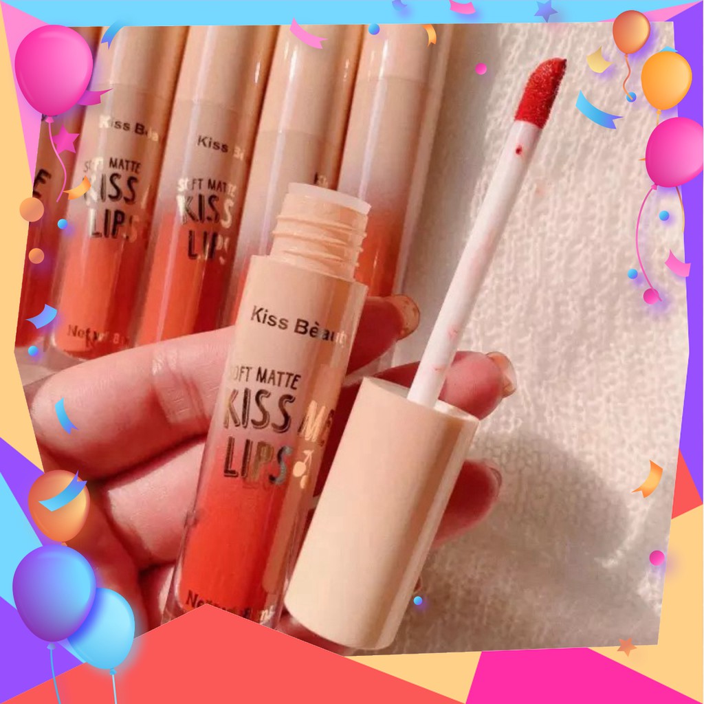 [FREESHIP_Thanh lí 1 ngày] Sét son 6 cây Kiss Beauty Soft Matte Kiss Me Lips
