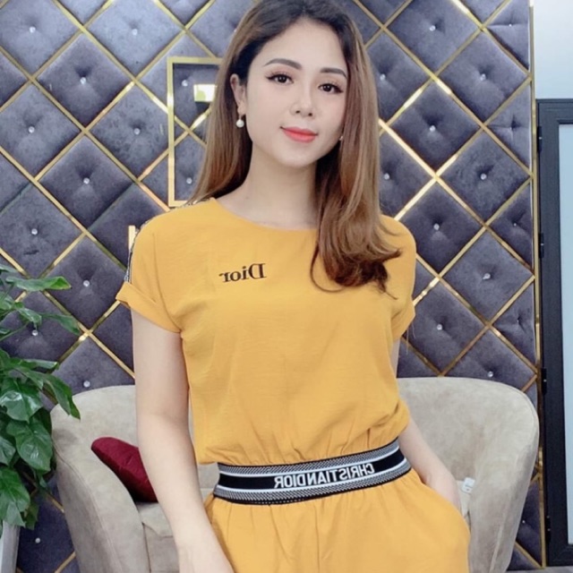 Bộ đồ mặc nhà , đồ ngủ nữ vải đũi mềm mát , trẻ trung