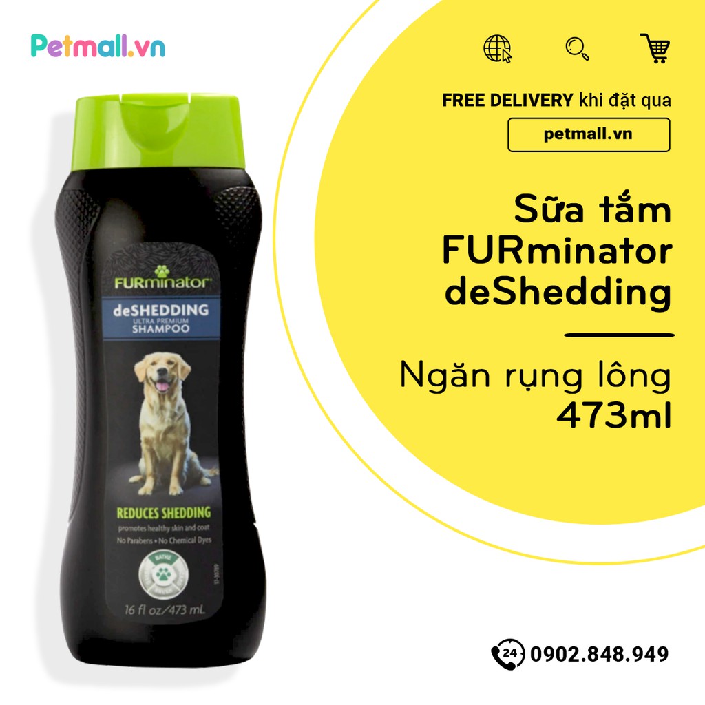 Sữa tắm FURminator deShedding 473ml - Ngăn rụng lông