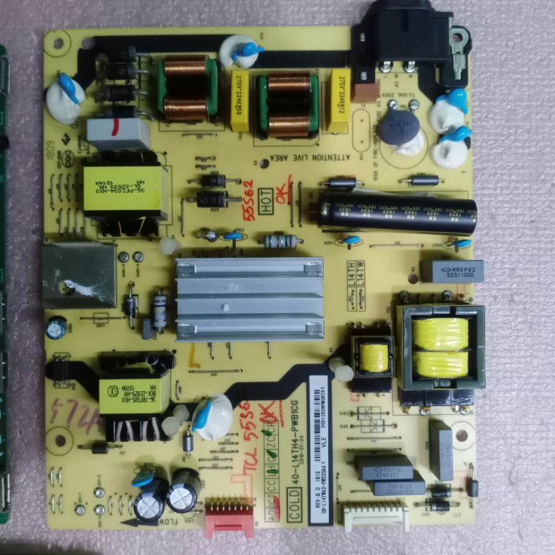 Bo mạch tivi TCL 55S62,bo xử lý,khiển,nguồn,main chính,chủ